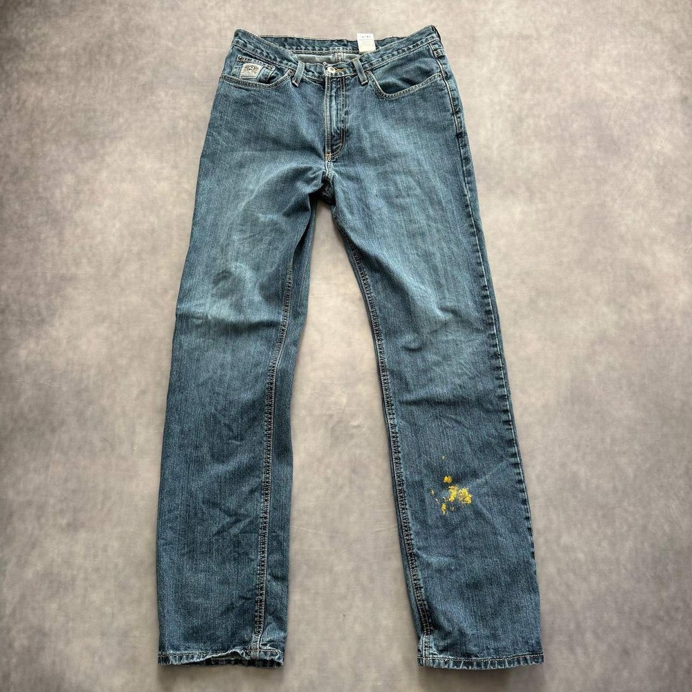 Cinch Green Label Jeans Mens 32x33 Blue Relaxed Straight‎ Leg Denim Y2K Workwear